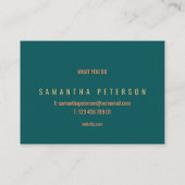 Langwerpachtergrond, goudgrens visitekaartje (Achterkant)