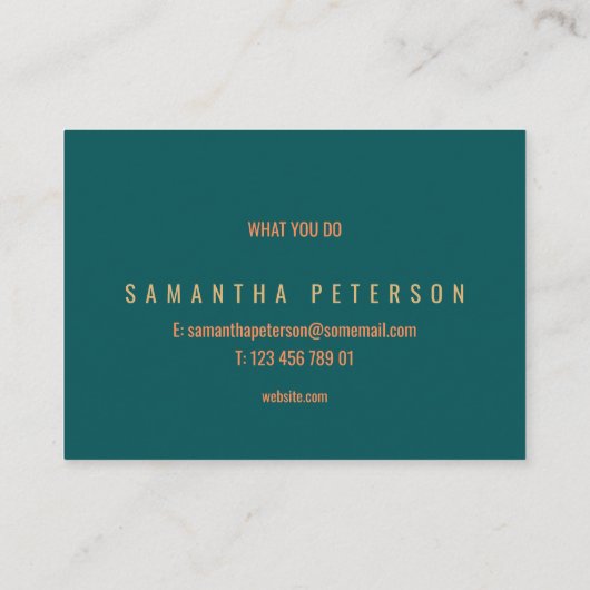 Langwerpachtergrond, goudgrens visitekaartje (Achterkant)