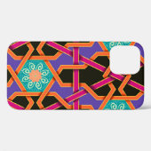 Langwerpgroen oranje en paars Geometrisch etnisch Case-Mate iPhone Case (Achterkant (horizontaal))