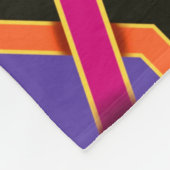 Langwerpgroen oranje en paars Geometrisch etnisch Fleece Deken (Hoek)