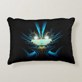 Langwerpige blauw schepping accent kussen