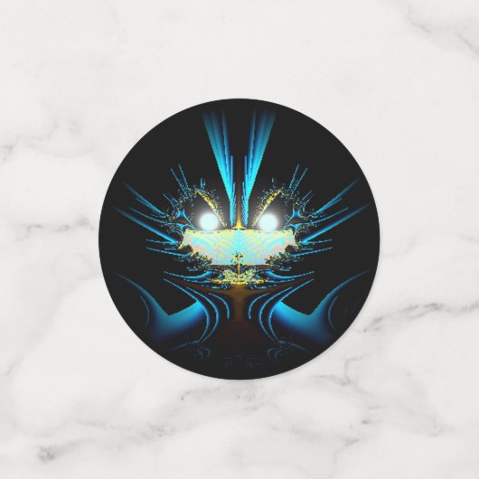 Langwerpige blauw schepping confetti (Kleine voorkant)