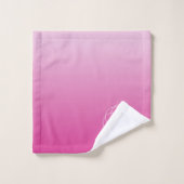 Langwerpige geometrische monogram | Roze zwoegde o Bad Handdoek (Wasdoekje)