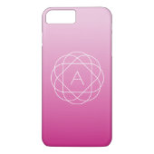 Langwerpige geometrische monogram | Roze zwoegde o Case-Mate iPhone Case (Achterkant)