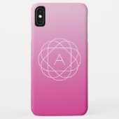 Langwerpige geometrische monogram | Roze zwoegde o Case-Mate iPhone Case (Achterkant)