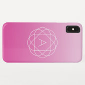 Langwerpige geometrische monogram | Roze zwoegde o Case-Mate iPhone Case (Achterkant (horizontaal))