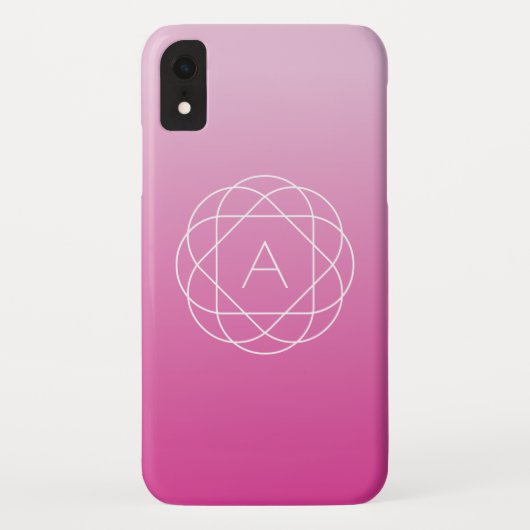 Langwerpige geometrische monogram | Roze zwoegde o Case-Mate iPhone Case (Achterkant)