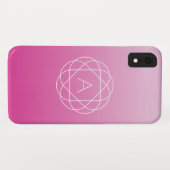 Langwerpige geometrische monogram | Roze zwoegde o Case-Mate iPhone Case (Achterkant (horizontaal))