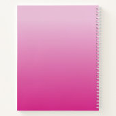 Langwerpige geometrische monogram | Roze zwoegde o Notitieboek (Achterkant)