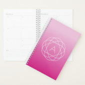 Langwerpige geometrische monogram | Roze zwoegde o Planner (Display)