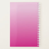 Langwerpige geometrische monogram | Roze zwoegde o Planner (Achterkant)