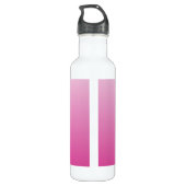 Langwerpige geometrische monogram | Roze zwoegde o Waterfles (Achterkant)