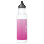 Langwerpige geometrische monogram | Roze zwoegde o Waterfles (Links)