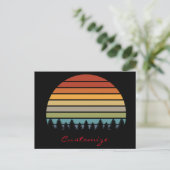 Langwerpige gestreepte zon met bomen Thunder_Cove Briefkaart (Staand voorkant)
