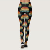 Langwerpige gestreepte zon met bomen Thunder_Cove Leggings (Achterkant)
