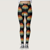 Langwerpige gestreepte zon met bomen Thunder_Cove Leggings (Voorkant)