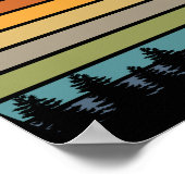 Langwerpige gestreepte zon met bomen Thunder_Cove Poster (Hoek)