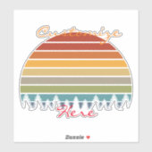 Langwerpige gestreepte zon met bomen Thunder_Cove Sticker (Vel)