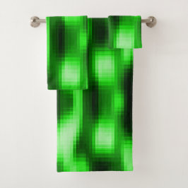 Langwerpige groene en zwarte inzetstukken van glas bad handdoek