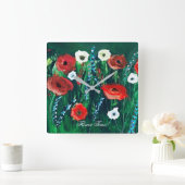 Langwerpige handbloem Acrylverf Ronde Klok (Huis)