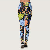 Langwerpige kleurrijke schittering leggings (Achterkant)