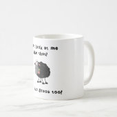 Langwerpige lammeren: zwarte schaap met grijs ijs koffiemok (Voorkant rechts)