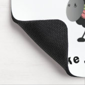 Langwerpige lammeren: zwarte schaap met grijs ijs muismat (Hoek)