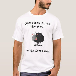 Langwerpige lamp: Grass Eating Black Sheep T-shirt