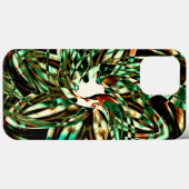 Langwerpige metalen groene strepen, glanzend sepia Case-Mate iPhone case (Achterkant (horizontaal))