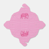 Langwerpige olifant - fuchsia roze bedankdoosjes (Uitgevouwen)