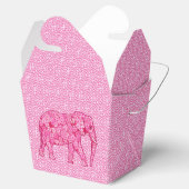 Langwerpige olifant - fuchsia roze bedankdoosjes (Geopend)