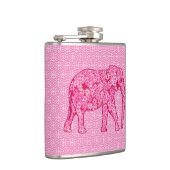 Langwerpige olifant - fuchsia roze heupfles (Rechts)