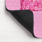 Langwerpige olifant - fuchsia roze muismat (Hoek)