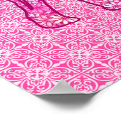 Langwerpige olifant - fuchsia roze poster (Hoek)