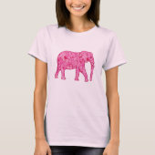 Langwerpige olifant - fuchsia roze t-shirt (Voorkant)
