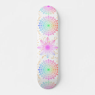 Langwerpige regenboog, gekleurd Mandala Persoonlijk Skateboard