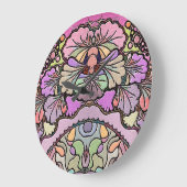 Langwerpige, roze, roze, florale elegant grote klok (Hoek)