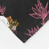 Langwerpige schedel en donkere vogel fleece deken (Hoek)