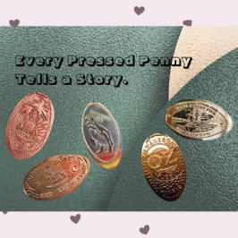 Langwerpige Souvenir Coin / geperste Penny Collect Etui