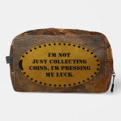  langwerpige souvenirmunt/geperste penny toilettasje (Voorkant)