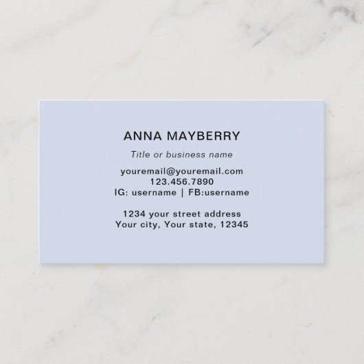 Langwerpige stekelroos visitekaartje (Achterkant)