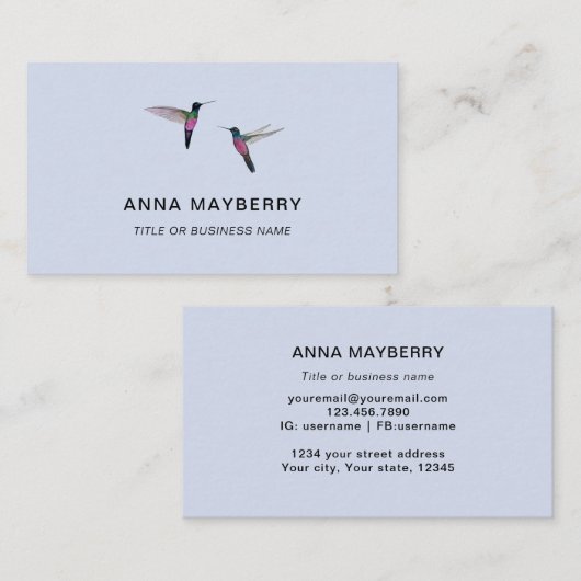 Langwerpige stekelroos visitekaartje (Voorkant / Achterkant)