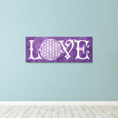 Langwerpige tattoo - witte vetlaag canvas afdruk (Insitu (Houten vloer))