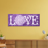 Langwerpige tattoo - witte vetlaag canvas afdruk (Insitu (Woonkamer))