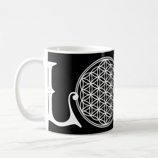 Langwerpige tattoo - witte vetlaag koffiemok (Links)