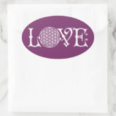 Langwerpige tattoo - witte vetlaag ovale sticker (Tas)