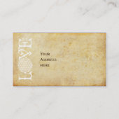 Langwerpige tattoo - witte vetlaag visitekaartje (Achterkant)