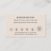 Langwerpige wimpers make-up ogen visitekaartje (Achterkant)