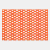 Langwerpkrab zeepaard oranje kustschattig inpakpapier vel (Voorkant 3)