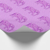 Langwerpolifant - amethyst paars cadeaupapier (Hoek)
